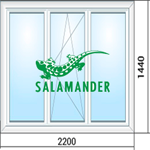Trehstvorchatoe okno SALAMANDER